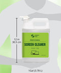 Green Oak Professional Screen Cleaner spray bottle, 1 gal, white container with green label