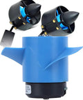 5000KV RC Underwater Thruster With 60mm Propeller For Submarines And RC Boats, showing dual propellers and blue casing