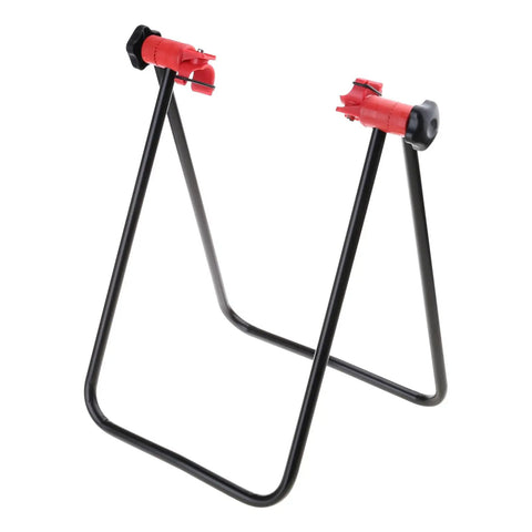 Lightweight Aluminum Bike Repair Rack Triangle Stand For Road Bikes Foldable Floor Display Stand In Red Durable And Stable