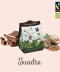 Organic Coffee Pods Compatible With Nespresso Original Machines Variety Pack Of Six Fairtrade Blends In BPA Free Compostable Capsules 60 Pods Intensities 4 Through 9 Toxin Tested Cafe Quality At Home Eco Friendly Convenience, Fairtrade certified coffee bag with chocolate, nuts, and branding