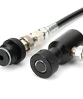 Aluminum Pneumatic Coil Air Hose, G1/2 Thread Quick Connect Fittings for Air Compressors, Pneumatic Tools and Workshop Applications black