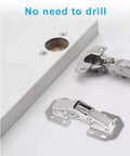 Solid As A Rock 40 Pack Hidden Cabinet Hinges For Frameless Doors Surface Mount Self Closing Concealed Hardware With Tight Metal Spring Grip Built To Handle Full Or Half Overlay Jobs No Sweat, mounted hinge with no drill holes.