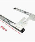 Heavy Duty Hidden Drawer Slides For Wardrobe And Wine Cabinet Rolling Smooth As Butter With Full Extension Metal Tracks, 55cm length.