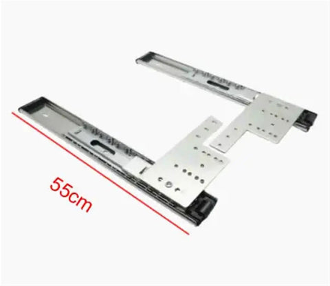 Heavy Duty Hidden Drawer Slides For Wardrobe And Wine Cabinet Rolling Smooth As Butter With Full Extension Metal Tracks, 55cm length.