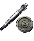 Top Performance Rear Wheel Drive Shaft Belt Pulley Idler Gear For UA125T Motorcycle Transmission showing machined metal gear with shaft.