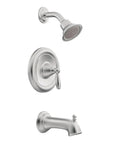 Brantford Chrome Pressure Balancing Bathtub And Shower Trim Kit With Shower Head And Tub Spout For Posi-Temp Valve Required