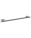 Dope 24 Inch Towel Bar In Polished Nickel Gunmetal Finish For Bathrooms Esquire Style Towel Rack with knurled texture shown mounted