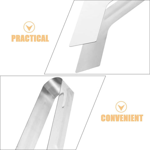 Two Pack Plant Transplanting Tong Set Stainless Steel Tweezers Long Bent Tips For Seedlings Bonsai Care Reptile Feeding Garden Crafting 7 Inch And 9 Inch, bent tips close-up