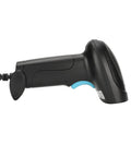Side view of Built Tough USB Barcode Scanner For 1D 2D QR Codes, Quick Scan, ABS Construction, IP54 Dust Protected.