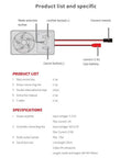 Diagram and product list for Dope Realistic Engine Sound System For RC Cars With 58 Sounds All In One Fit For One Tenth Scale Crawlers