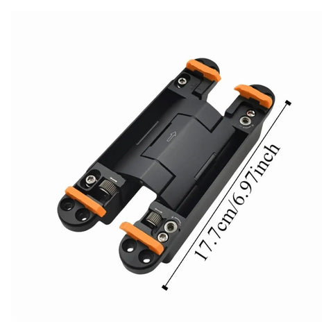 Hella Easy Install Super Smooth Closing Hidden Adjustable Furniture Hinge For Invisible Concealed Door Closer And Folding Cabinet Hardware With Totally No Sweat Assembly, showing dimensions and features.