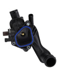 Premium Coolant Thermostat Assembly Direct Replacement For Peugeot 207 Citroen C4 Mini Engine Cooling System showing detailed angle with gasket seal.