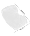 50 Pack White Disposable Nonwoven Space Hood Caps For Snagging Hair Tight And Keeping Kitchens Spotless - 35cm x 18cm size.