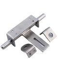 Bulletproof Stainless Steel Sliding Bolt Door Latch No Fuss Interior Exterior Barn Gate Security Slide Lock With Quick Auto Return Action For Cupboards And Outdoors hardware components with latch and brackets