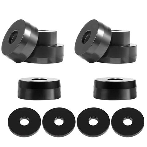 CNC Billet Aluminum Body Mount Bushings Kit For Camaro Nova Chevy II 1967-1981 No More Rattle No More Slop Tighten Up Chassis Flex