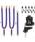 Adjustable Soldering Helping Hands Tool With 360 Degree Rotating Clips Bendable Metal Arms For Heat Resistant Clips And A Stable Secure Electronics Circuit Board Repair Setup showing dimensions and parts