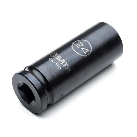 24mm socket from Beefy Deep Thin Wall One Half Inch Drive Metric Impact Socket Set 13 Piece Chrome Molybdenum 6 Point Design, fits tight spots
