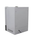Heavy Duty Digital Forced Air Convection Drying Oven With Slick PID Temp Control And Reliable Rotary Hot Air Circulation back view showing electrical outlet and ventilation.