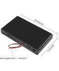 Kickass Hella Heavy Duty Eight Cell AA Battery Holder Box With Slick Toggle Switch And Reinforced Lead Wires; dimensions 12.6cm x 7.1cm x 2cm