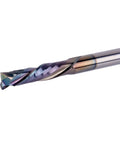 SpeTool UP&Down compression router bit, 1/4 in shank, 1-1/4 in cutting length, carbide spiral with TAC coating close-up