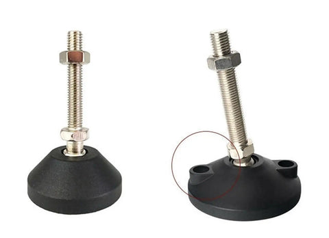 Five Pack Nylon Fixed Leveling Feet With Metal Mounting Plate for metal furniture stability and easy height adjustment