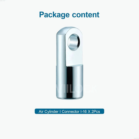 Two Pack Clevis End Fittings For Air Cylinders M6x1 Female Thread I16 Shape Connector 16mm Bore Heavy Duty Alloy Construction Corrosion Resistant For Industrial Pneumatic Systems, I-16, 2pcs