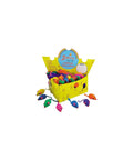 Colorful Zanies Cat Toys rainbow furry mice in a yellow box, perfect for playful cats to enjoy and stimulate activity.