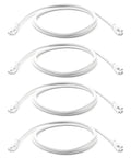 Four T5 T8 Extension Cords Four Feet Long 3-Prong Power Cable For Integrated LED Tube Lights, Linkable LED Shop Garage Light Fixture