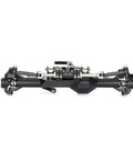 CNC Aluminum Front Straight Axle Kit For 1/10 Scale RC Crawlers, Black Anodized Hubs, Premium Upgrade For Optic RTR Crawler