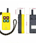 Heavy Duty Industrial Remote Control Switch For Mud Pumps With 1 Transmitter And 1 Receiver, 36VAC, 500m Range, Start Stop, Rugged Wireless Control System, yellow handheld remote