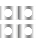 4 Piece Stainless Steel Door Reinforcement Plates Set For Covering Damaged Holes And Fixing Loose Locks Backplate Repair Door Knob Hole Cover