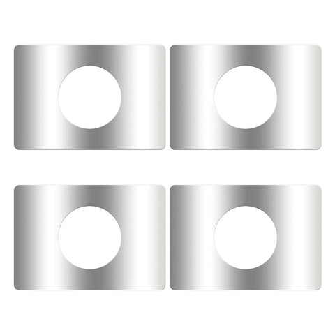 4 Piece Stainless Steel Door Reinforcement Plates Set For Covering Damaged Holes And Fixing Loose Locks Backplate Repair Door Knob Hole Cover