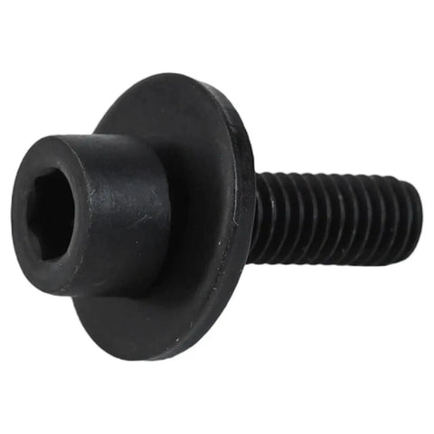 Close-up of screw from All In One Flange Washer Set For Saws DSS610 DSS611 BSS610 BSS611, black metal for tool maintenance.
