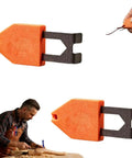 Rope Anchor Hook One-Handed Steel Pin Rope Fixer For Carpentry And Construction, orange plastic with black steel pin, carpentry use