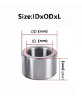 Top Shelf Stainless Steel Sleeve Bushing Built Tough For Rough Jobs Featuring Wear Resistant Finish And Precision Inner Guide Dimensions, shown with size labels.
