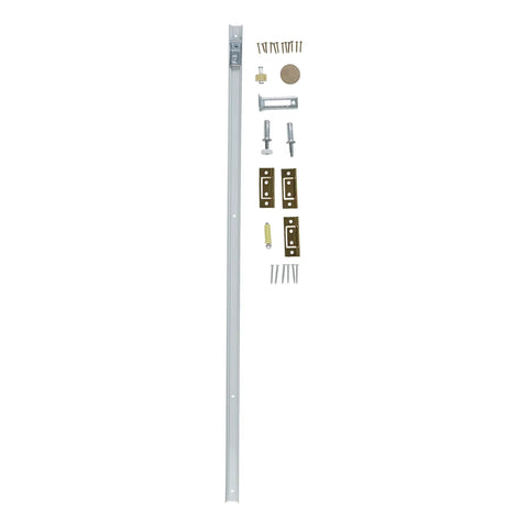 Bifold Door Hardware Kit 36 Inch Steel Track Surface Mount White Complete Folding Closet Door Set Up To 30 Lbs Per Door Four Way Adjustable