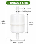 Fuel Filter 49019 0031 490190031 For EFI Engines with product dimensions 4.35" x 2.25" x 1.88" shown