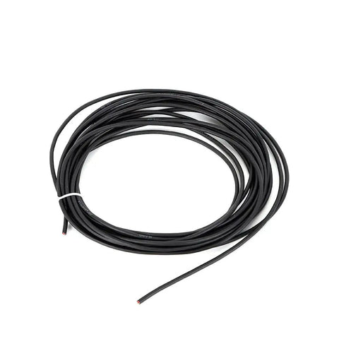 Coiled black electrical cable for Bi-Directional Ultrasonic Flow Meter For Liquid Water With TM-1 Sensor, Inline Wall Mount Or Insertion Setup.