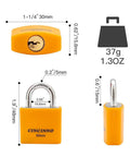 Set Of Eight 30mm Aluminum Weatherproof Padlocks Keyed Alike With Vinyl Covered Bodies Double Locking For Sheds Storage Units Gym