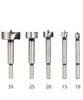 Professional Five Piece Self Centering Hole Saw And Forstner Drill Bit Set For Hardwood Plywood And Plastics, varying sizes 10-35mm