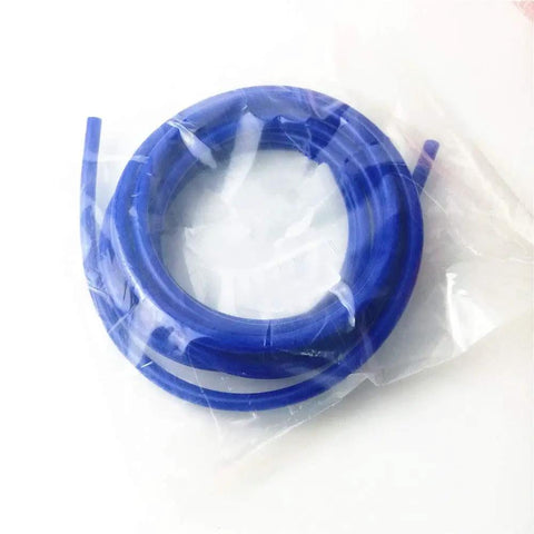 Blue Silicone Vacuum Hose 1/8 Inch ID (3mm) 7mm OD, 10 Ft Long, coiled and packaged in clear plastic