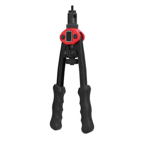 Front view of Stainless Steel Hand Rivet Nut Tool Kit BT 606 With M8 Nut 9mm Stroke 25x Leverage For Sheet Metal Repairs DIY Projects And Installations Pro Grade Riveting Tool For Fast Durable Rivet Nuts