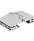 Heavy Duty Beveled Double Sided Shower Door Hinge Fits 8 To 12 Mm Tempered Glass Crafted From Corrosion Free 304 Stainless Steel.