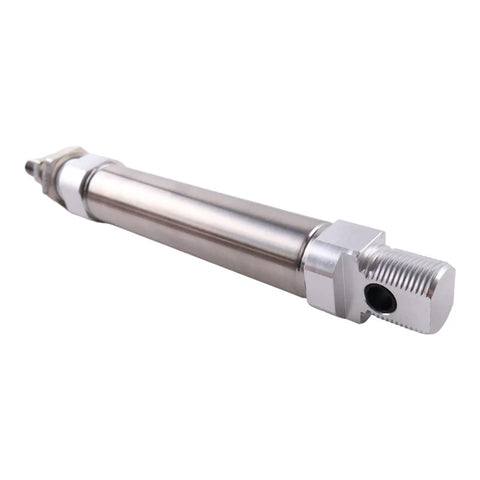 Double Acting Pneumatic Cylinder DSNU 25mm Bore 80mm Stroke PPV A 19247, industrial air cylinder for automation, side view