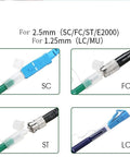 Enajucy 2pc fiber optic cleaner set for LC/MU 1.25mm and SC/FC/ST 2.5mm connectors
