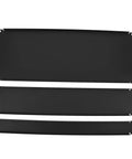 3 Pack Screw Mounted Blind Plates For Equipment Cabinets And Server Racks, black metal blank covers shown stacked
