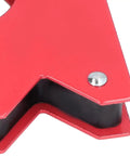 Close-up of Check Out This Awesome 5 Inch Welding Magnet With 75 Lb Holds Strongly For Steel Work Fixtures And Angle Supports At 90 Degrees.