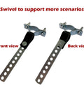 Front and back view of 1 Pack Universal RV Exhaust Hanger And Tail Pipe Bracket For Generator Muffler Replacement Fits Exhaust Pipe From One And A Quarter To One And Three Quarters Inch OD Replaces 1552174 Onan Cummins Forest River Sunseeker Odyssey Class C RVs
