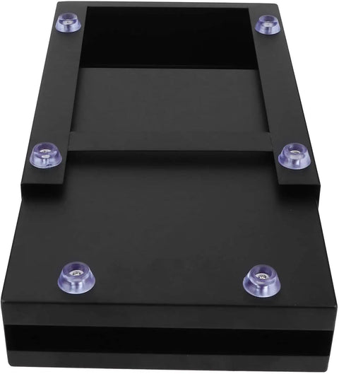 Sleek Stainless Steel Coffee Knock Box Featuring A Detachable Drawer Removable Rubber Knock Bar And Steady Non Slip Pads For Quick Home Espresso Cleanup top view showing the smooth surface and suction pads.