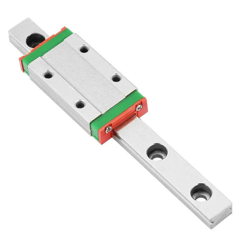Compact Linear Guide Rail 100mm Length 9mm Width With Slide Block For 3D Printers And CNC Machines Ball Retainer Lubrication System